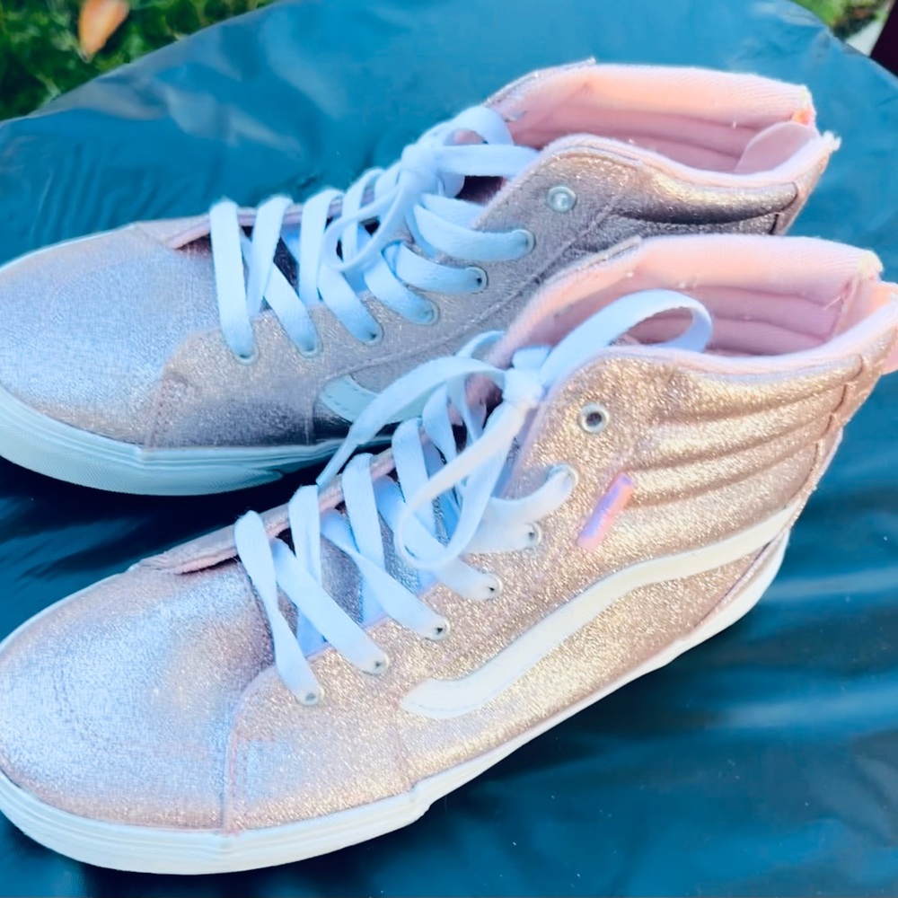 Vans Brand Girl Pink Sparkle Hightop